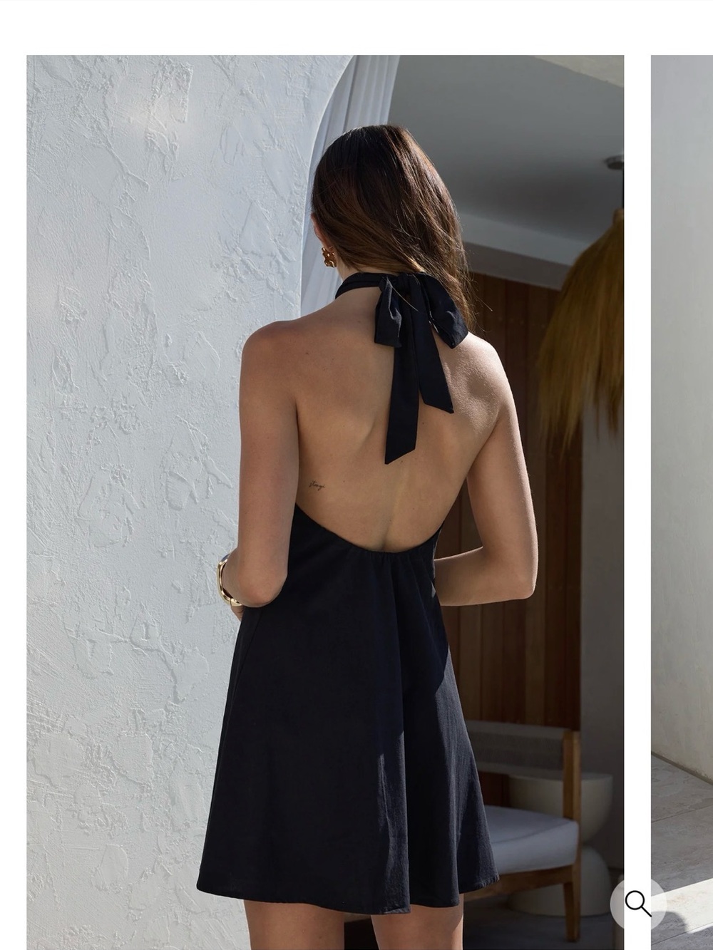 Fortunate One’s Black Halter Mini Dress - Picture 2 of 6